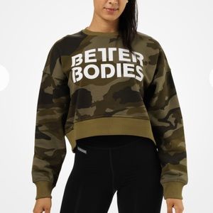 BETTER BODIES Chelsea sweater, Dark green camo